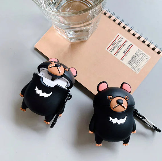 Silicone Bluetooth Earphone Case - Bear Design
