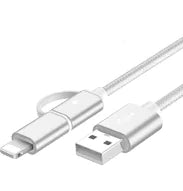 2-in-1 Data Cable, Android to iPhone Fast Charger