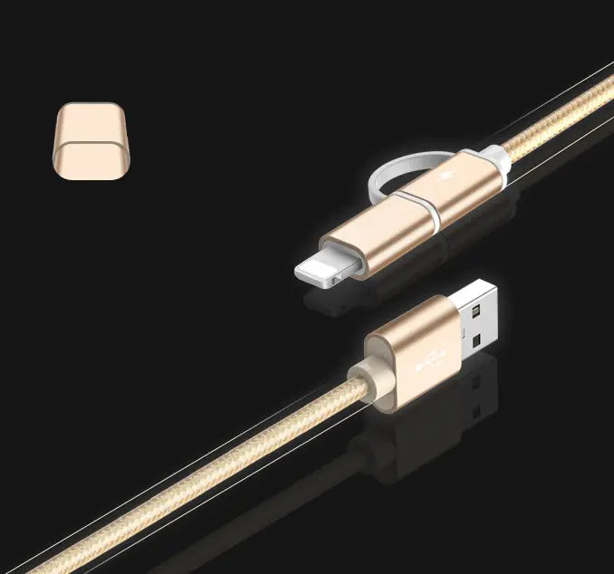 2-in-1 Data Cable, Android to iPhone Fast Charger