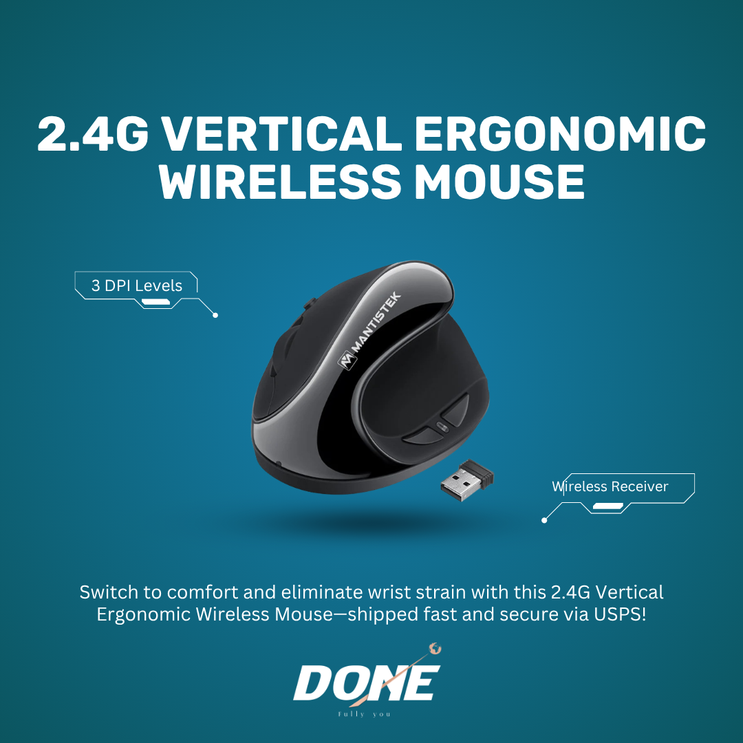 2.4G Vertical Ergonomic Wireless Mouse