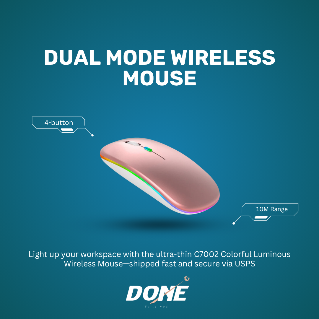 Dual Mode Bluetooth & 2.4GHz Luminous Wireless Mouse