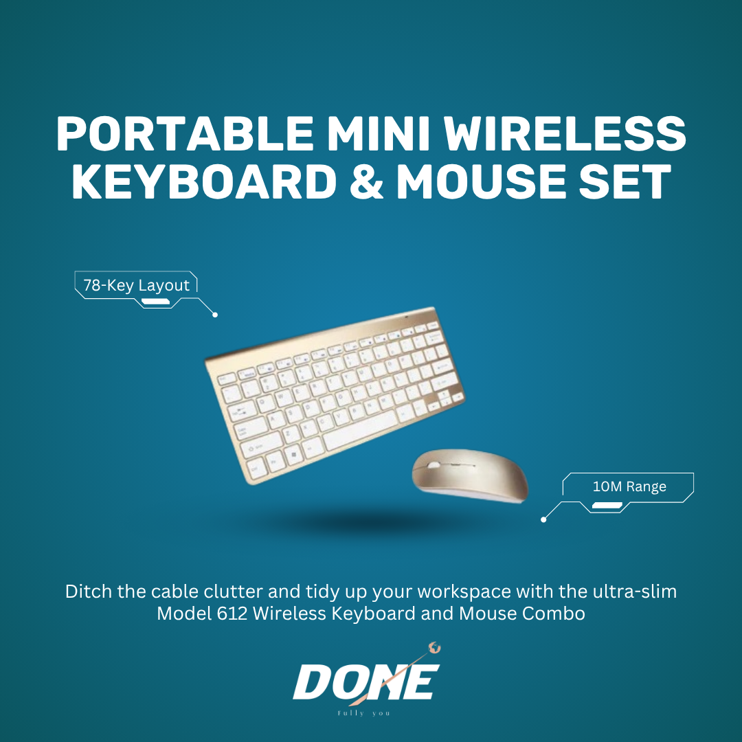 Portable Mini Wireless Keyboard & Mouse Set