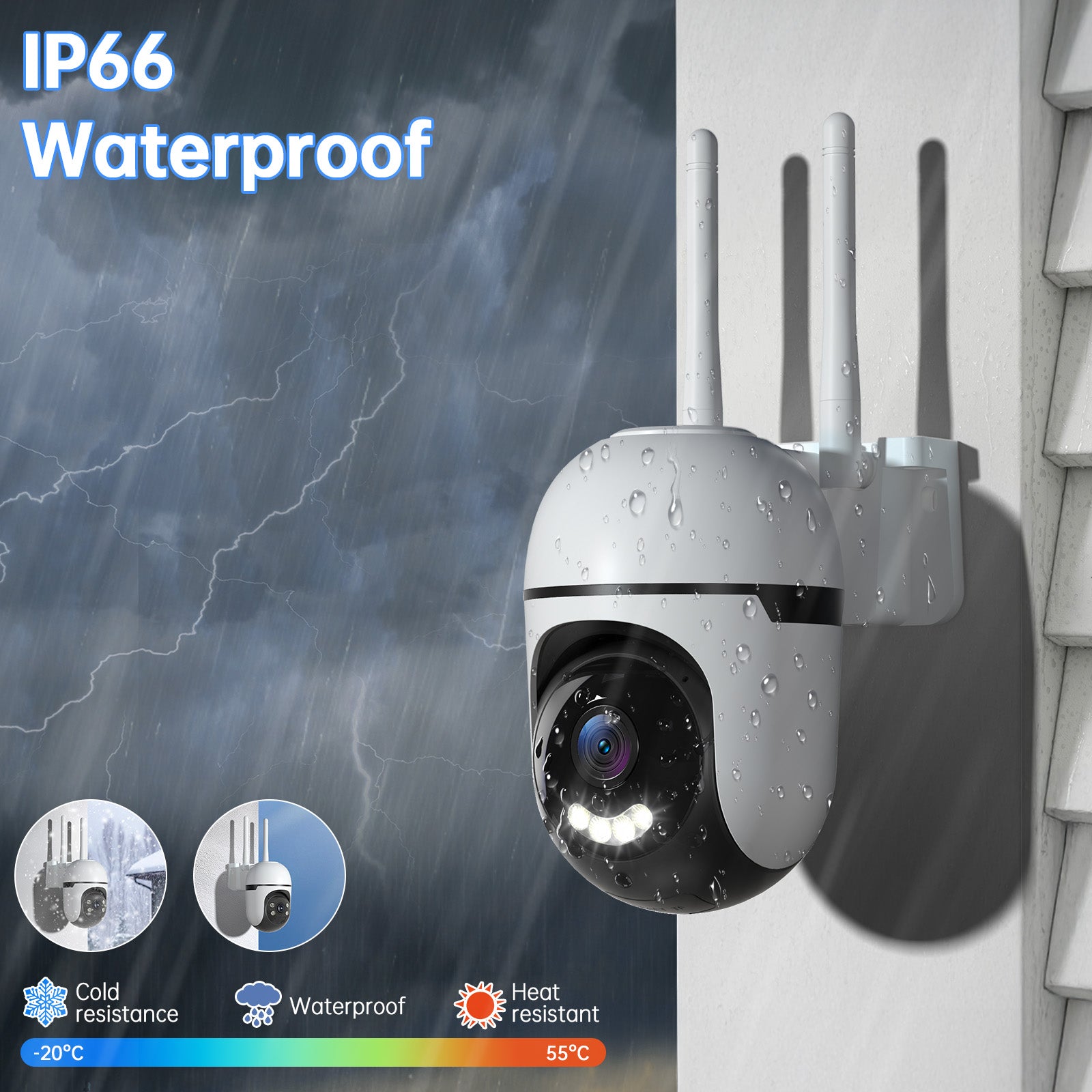 3MP PTZ Wireless Indoor Outdoor Mini Camera CCTV Network Security System Wifi Camera