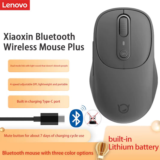 Mouse Xiaoxin plus Bluetooth Wireless Mouse Twilight Dark Gray Bluetooth Dual Mode Mouse Silent Office Mouse Rechargeable Mouse