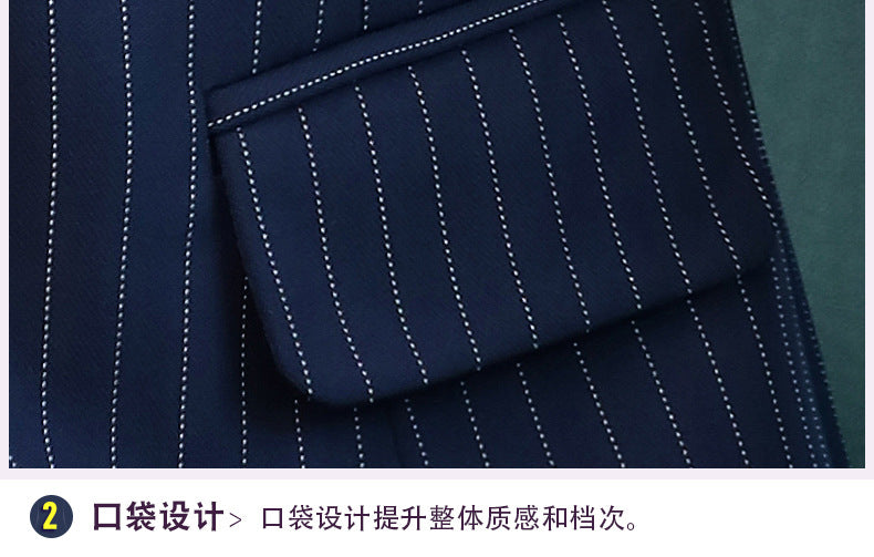 Cross-border Business Wear Women's suit Women's Early Spring New Striped OL Suit Elegant Work Clothes Business Dress Suit