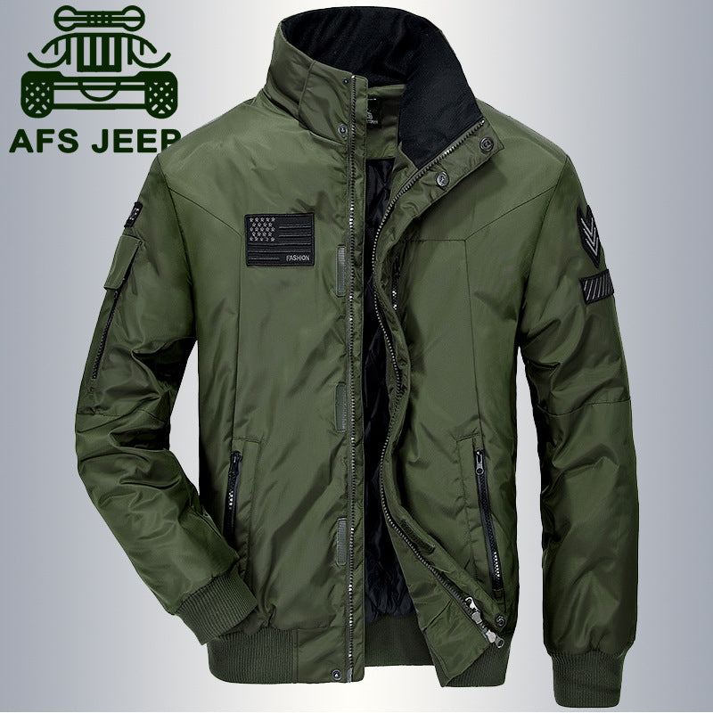 60601 winter pilot cotton-padded coat windproof waterproof loose jacket men's plus size jacket coat