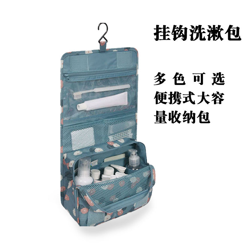 Travel Hanging Storage Toiletry Bag Waterproof Cosmetic Bag Oxford Cloth Folding Portable Travel Bag Waterproof Portable