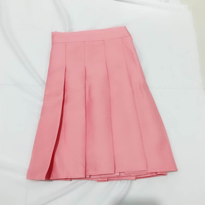 Pleated Skirt Women's Summer Jk Skirt Slimming Look New Plaid Skirt High Waist Korean Style Black A-Line Skirt Large Size Short Skirt