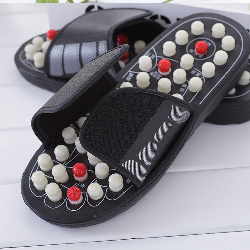 Home women's summer cool slippers indoor home non-slip home couple massage slippers foot acupuncture point foot massage shoes for men