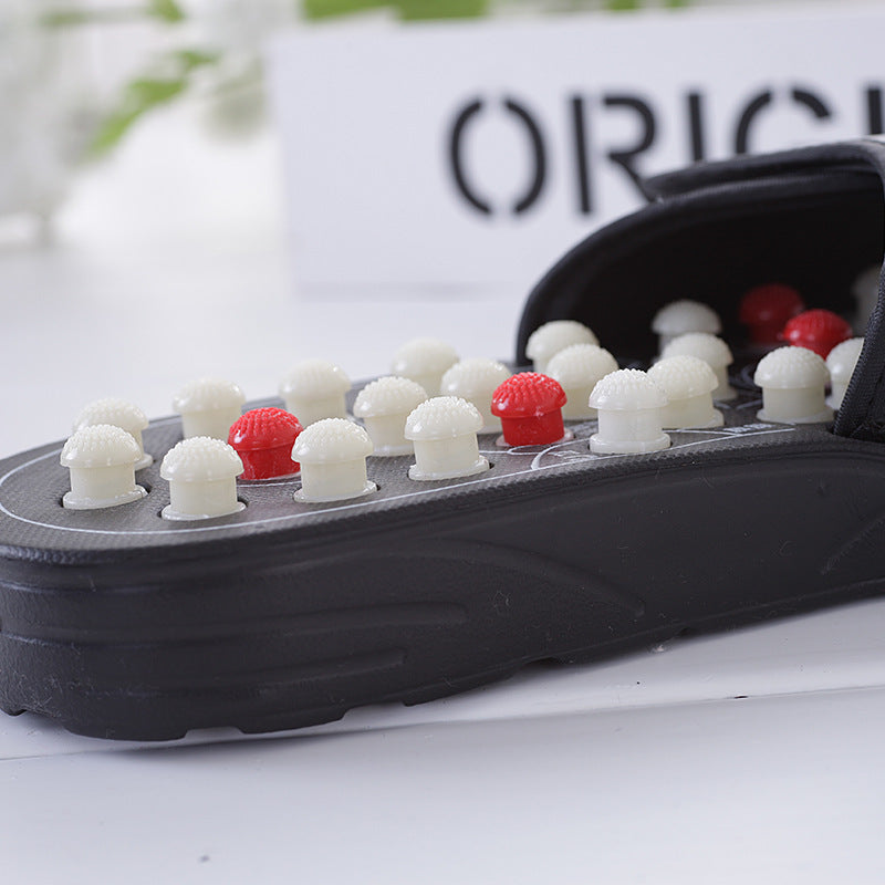 Home women's summer cool slippers indoor home non-slip home couple massage slippers foot acupuncture point foot massage shoes for men