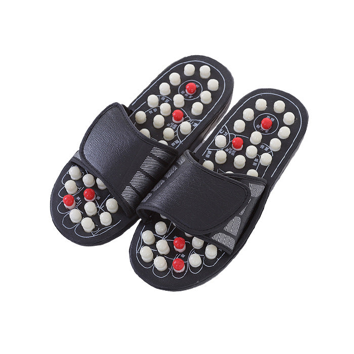 Cross-Border Slippers for Men and Women Rotating Tai Chi Massage Indoor Non-Slip Massage Slippers Foot Acupoint Spiked Foot Massage Shoes for Men
