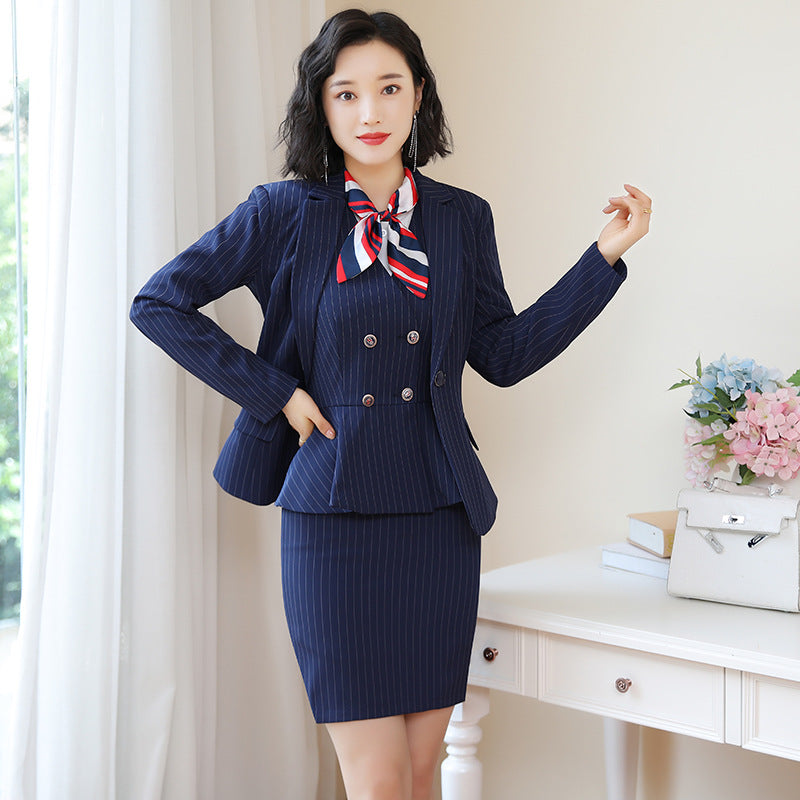 Beauty Salon Front Desk Work Clothes Professional Suit suit Cross-border New Hotel Manager Dress Stewardess Uniform Female Autumn