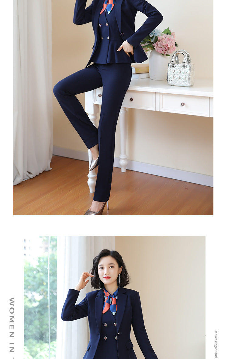Beauty Salon Front Desk Work Clothes Professional Suit suit Cross-border New Hotel Manager Dress Stewardess Uniform Female Autumn