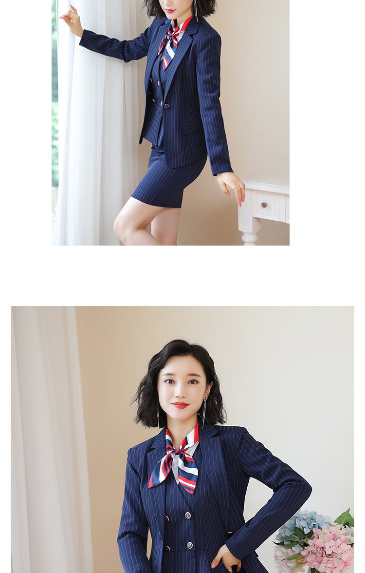 Beauty Salon Front Desk Work Clothes Professional Suit suit Cross-border New Hotel Manager Dress Stewardess Uniform Female Autumn