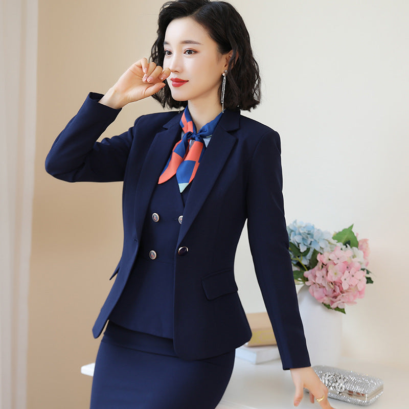 Beauty Salon Front Desk Work Clothes Professional Suit suit Cross-border New Hotel Manager Dress Stewardess Uniform Female Autumn