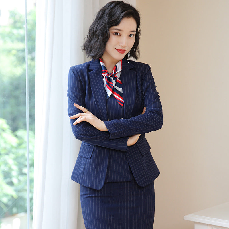 Beauty Salon Front Desk Work Clothes Professional Suit suit Cross-border New Hotel Manager Dress Stewardess Uniform Female Autumn