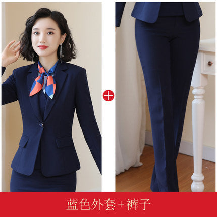Beauty Salon Front Desk Work Clothes Professional Suit suit Cross-border New Hotel Manager Dress Stewardess Uniform Female Autumn