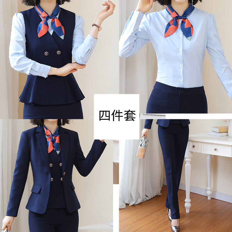 Beauty Salon Front Desk Work Clothes Professional Suit suit Cross-border New Hotel Manager Dress Stewardess Uniform Female Autumn