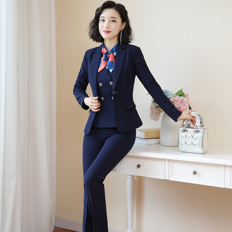 Beauty Salon Front Desk Work Clothes Professional Suit suit Cross-border New Hotel Manager Dress Stewardess Uniform Female Autumn