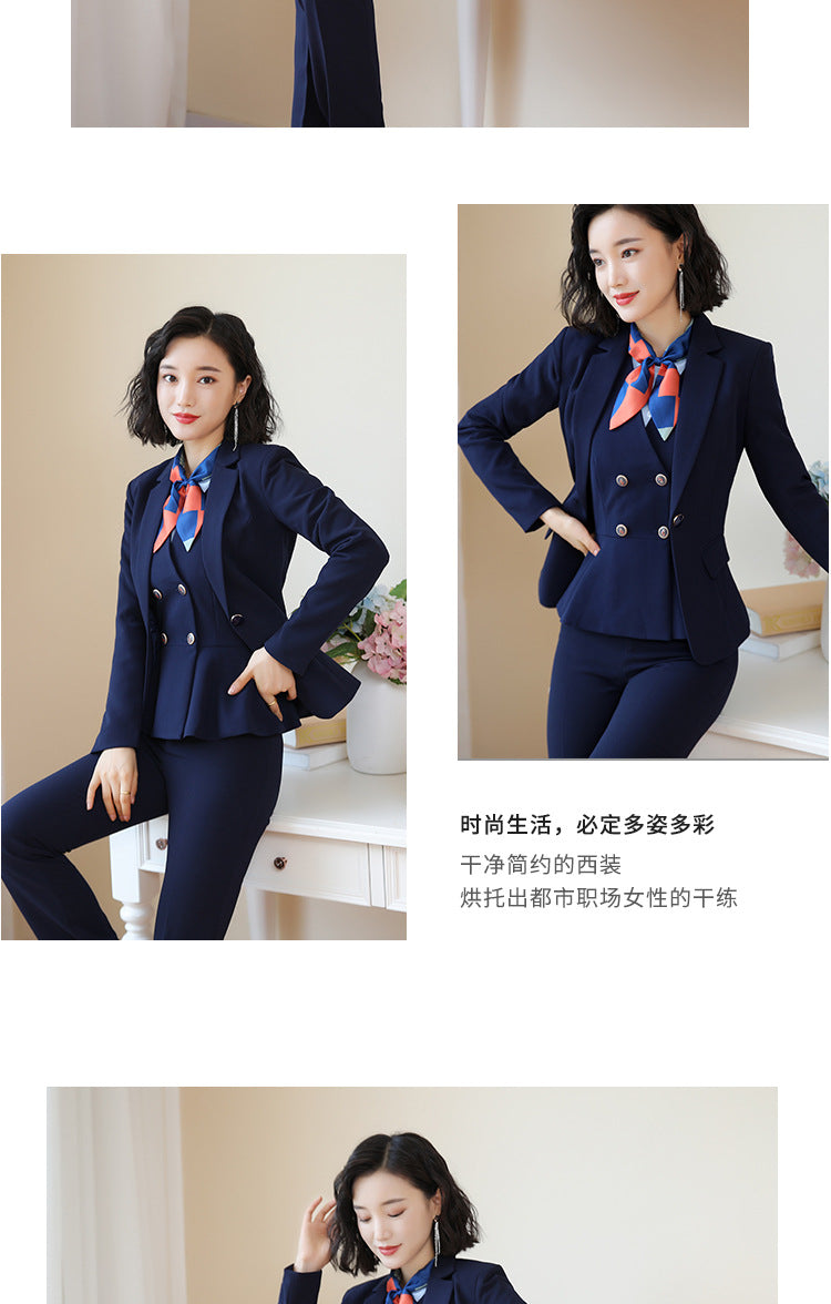 Beauty Salon Front Desk Work Clothes Professional Suit suit Cross-border New Hotel Manager Dress Stewardess Uniform Female Autumn