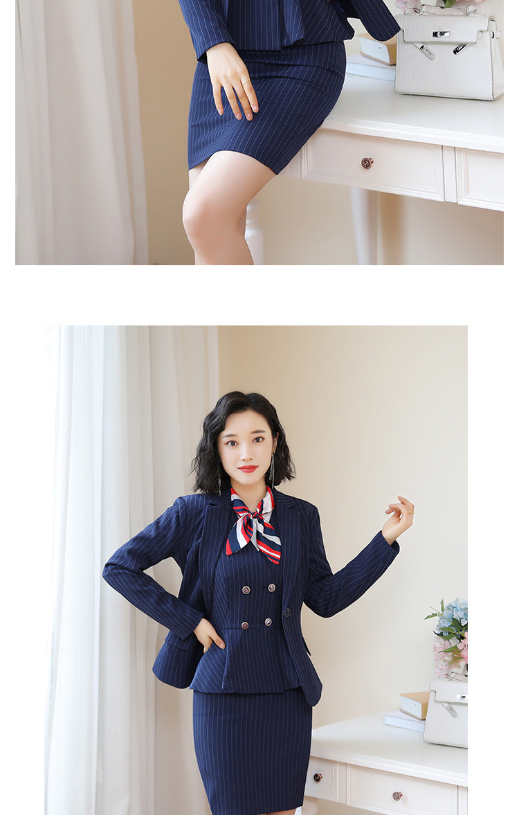 Beauty Salon Front Desk Work Clothes Professional Suit suit Cross-border New Hotel Manager Dress Stewardess Uniform Female Autumn
