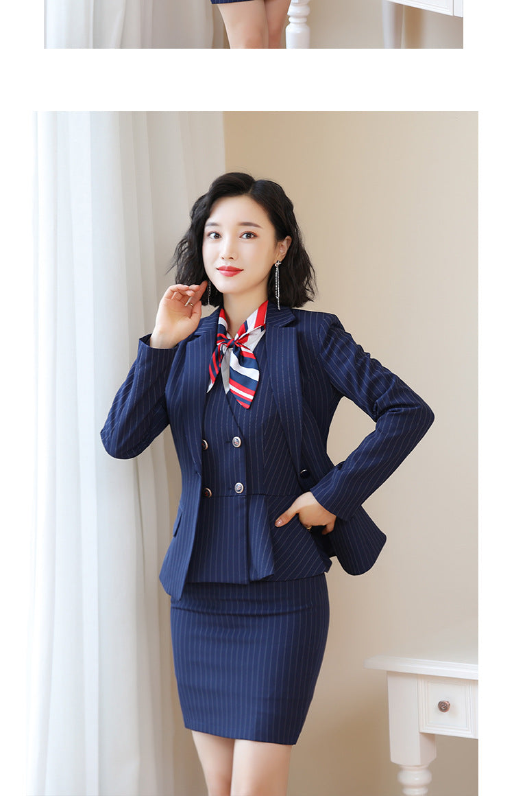 Beauty Salon Front Desk Work Clothes Professional Suit suit Cross-border New Hotel Manager Dress Stewardess Uniform Female Autumn
