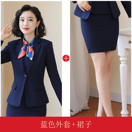 Beauty Salon Front Desk Work Clothes Professional Suit suit Cross-border New Hotel Manager Dress Stewardess Uniform Female Autumn