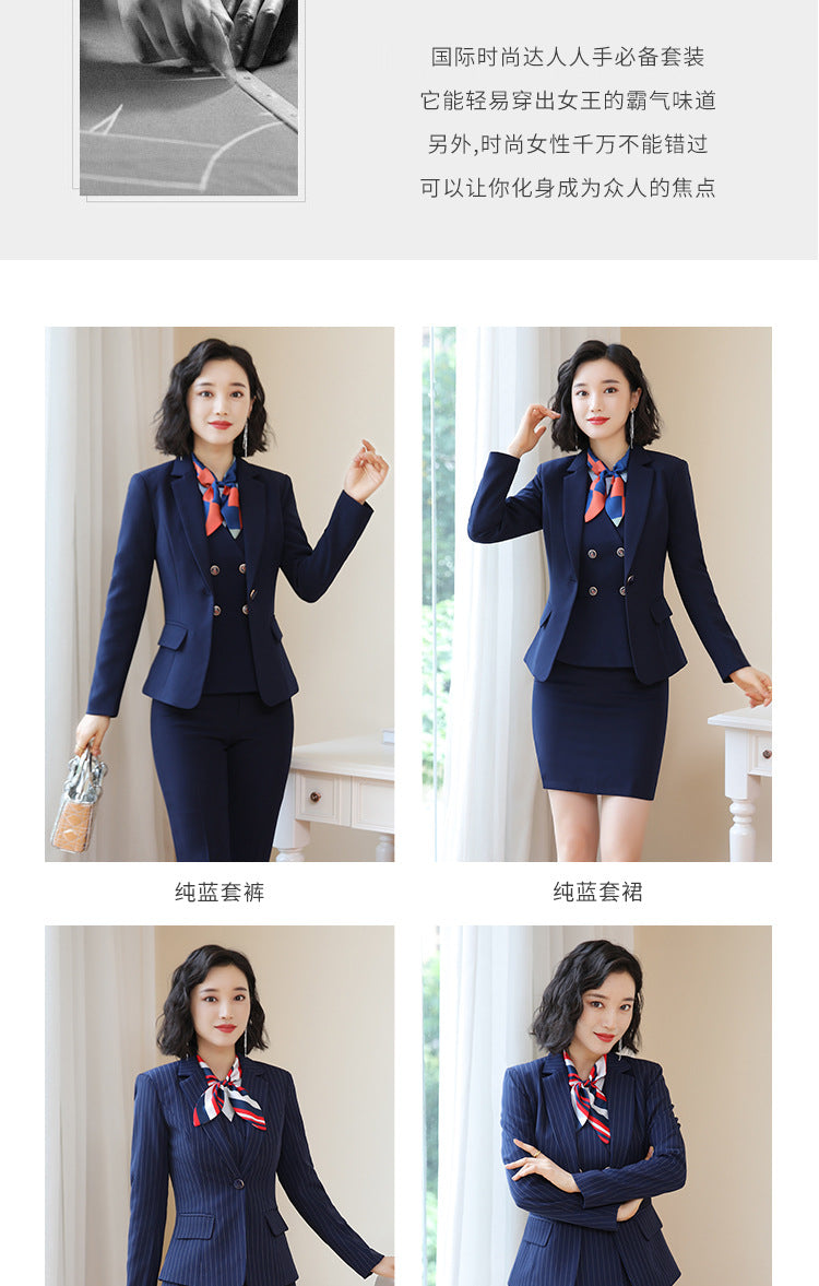 Beauty Salon Front Desk Work Clothes Professional Suit suit Cross-border New Hotel Manager Dress Stewardess Uniform Female Autumn
