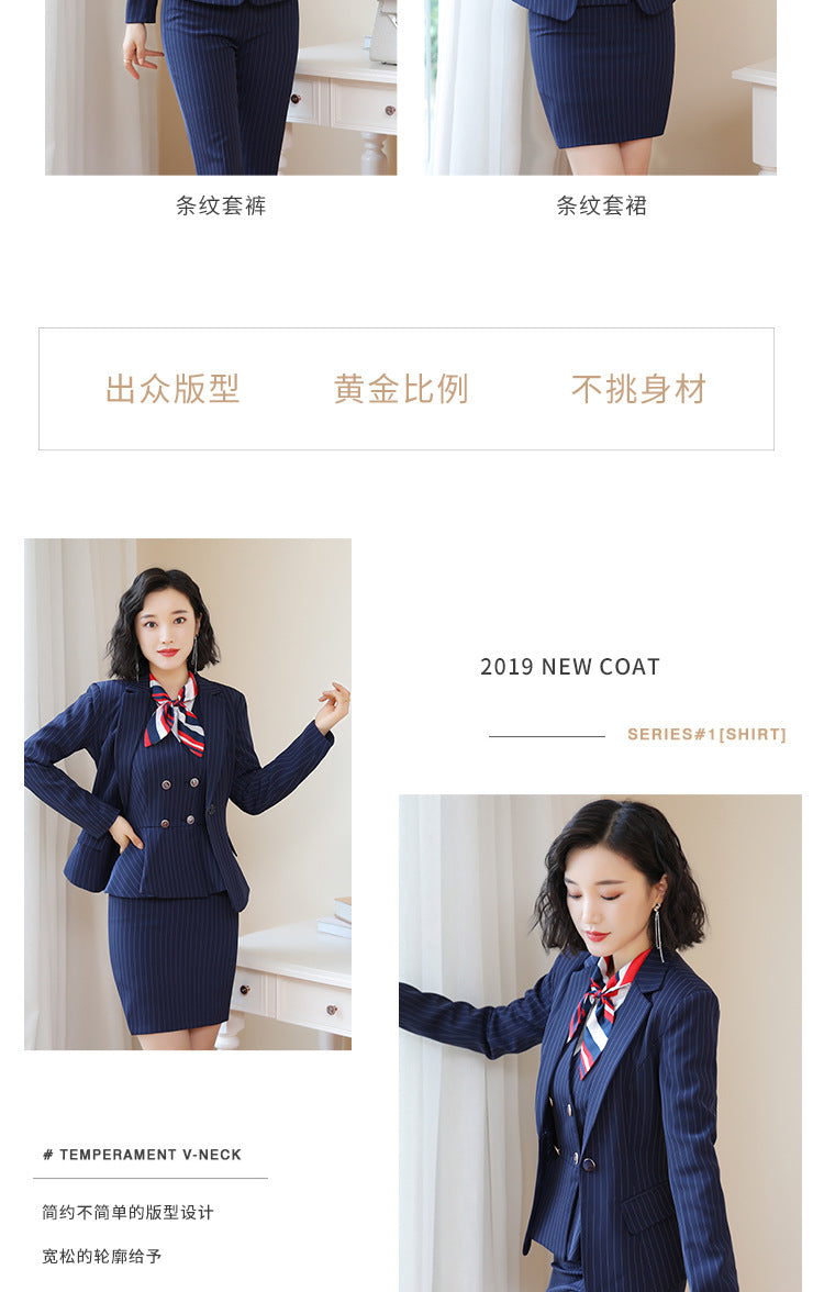 Beauty Salon Front Desk Work Clothes Professional Suit suit Cross-border New Hotel Manager Dress Stewardess Uniform Female Autumn