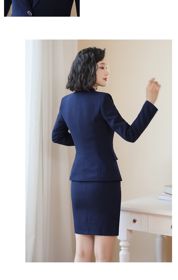 Beauty Salon Front Desk Work Clothes Professional Suit suit Cross-border New Hotel Manager Dress Stewardess Uniform Female Autumn