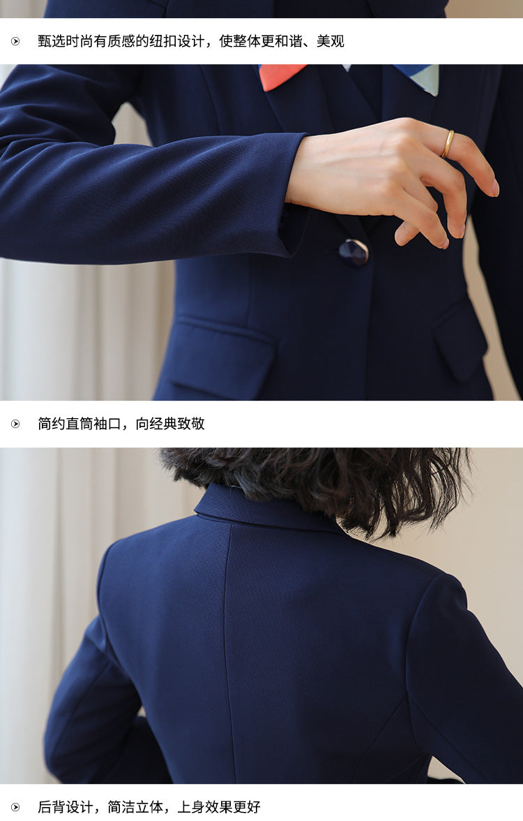 Beauty Salon Front Desk Work Clothes Professional Suit suit Cross-border New Hotel Manager Dress Stewardess Uniform Female Autumn