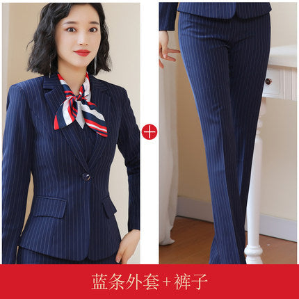 Beauty Salon Front Desk Work Clothes Professional Suit suit Cross-border New Hotel Manager Dress Stewardess Uniform Female Autumn