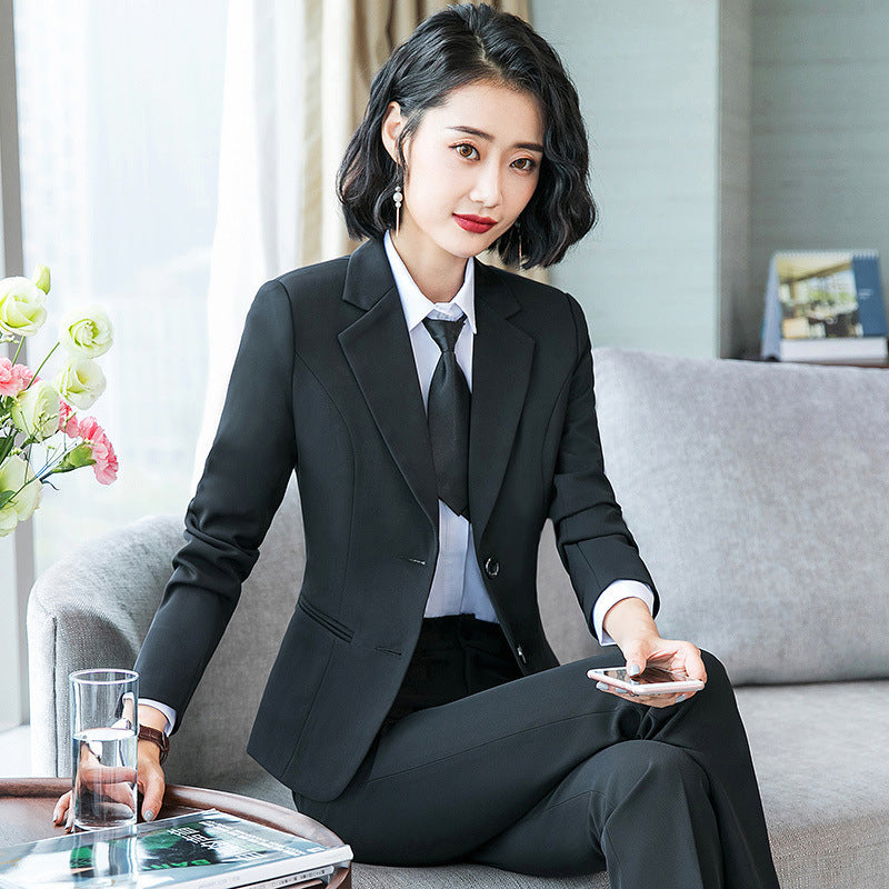 Workplace Women's Elegant Office Workers Korean Style Suit Skirt Two-piece Fashionable Casual British Style Small Suit suit