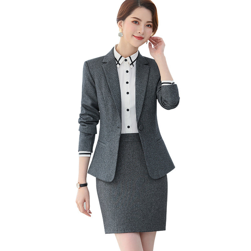 Business attire suit women's autumn and winter suit hotel front desk manager cashier waiter beautician work uniform