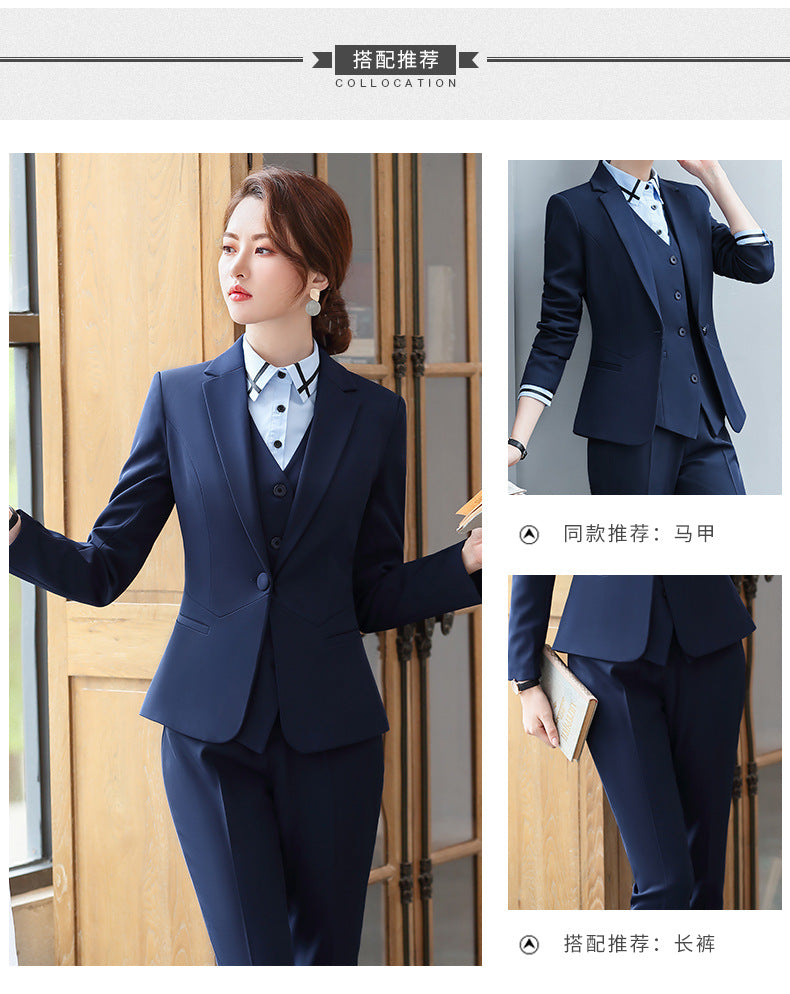 Business attire suit women's autumn and winter suit hotel front desk manager cashier waiter beautician work uniform