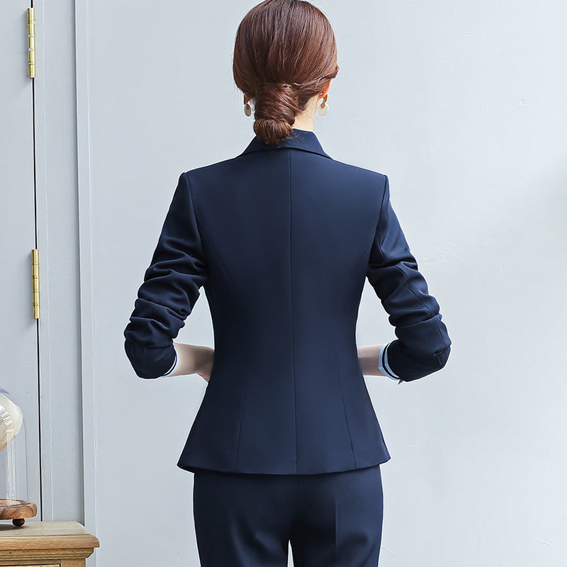 Business attire suit women's autumn and winter suit hotel front desk manager cashier waiter beautician work uniform