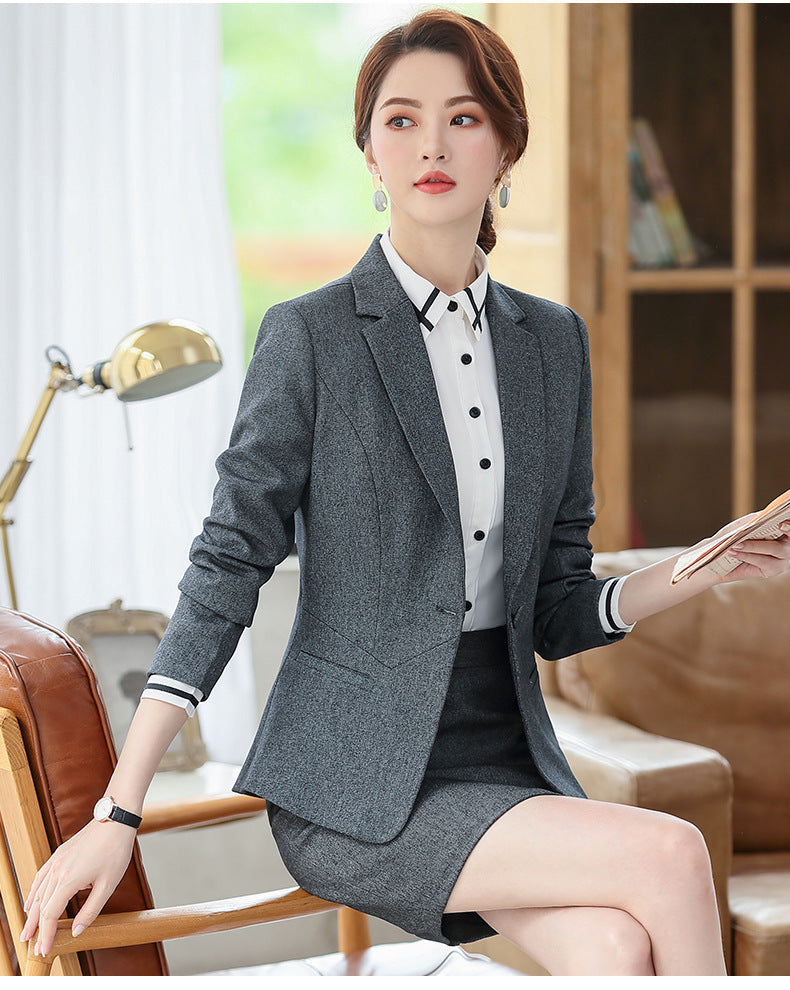 Business attire suit women's autumn and winter suit hotel front desk manager cashier waiter beautician work uniform