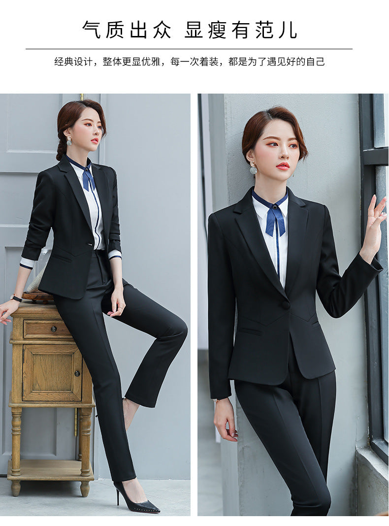 Business attire suit women's autumn and winter suit hotel front desk manager cashier waiter beautician work uniform
