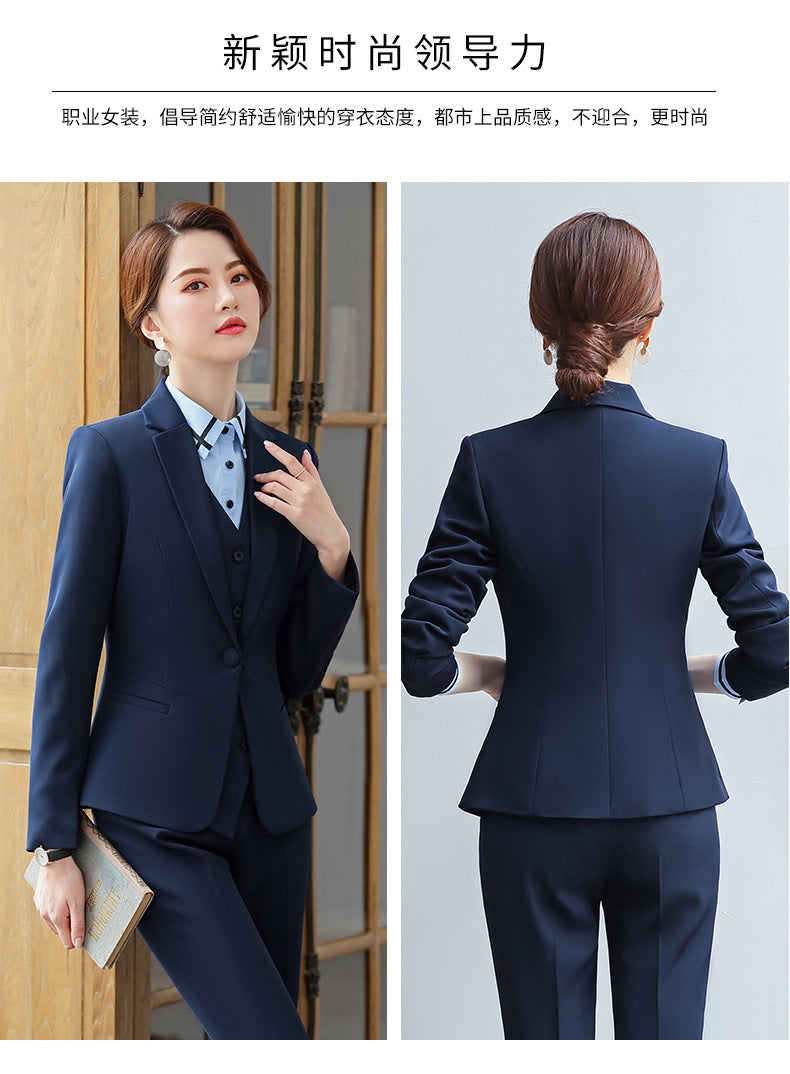 Business attire suit women's autumn and winter suit hotel front desk manager cashier waiter beautician work uniform