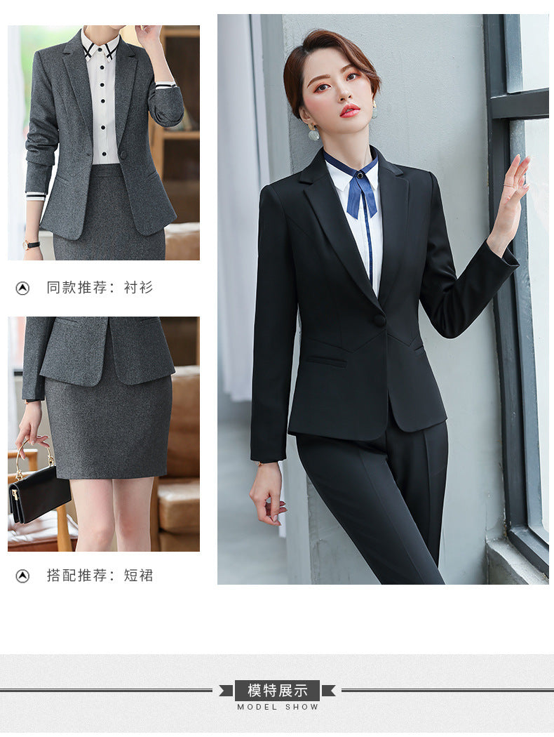 Business attire suit women's autumn and winter suit hotel front desk manager cashier waiter beautician work uniform