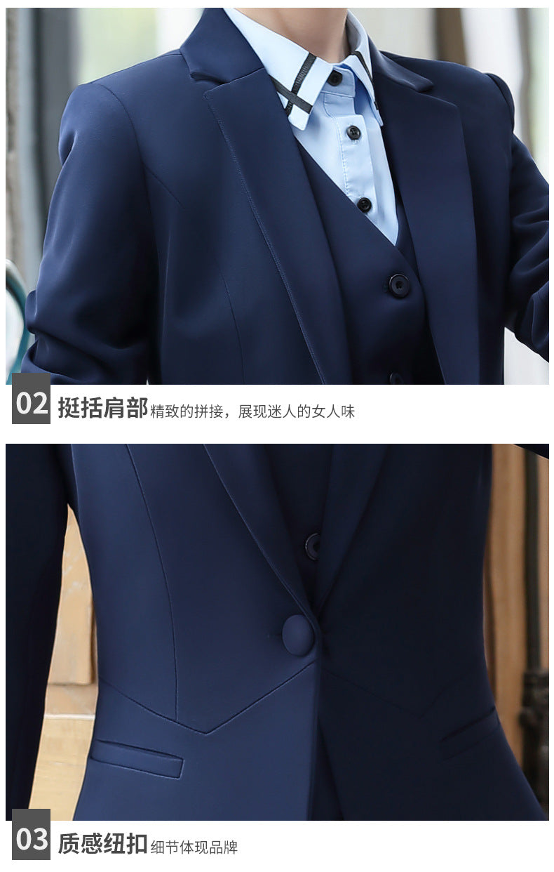 Business attire suit women's autumn and winter suit hotel front desk manager cashier waiter beautician work uniform