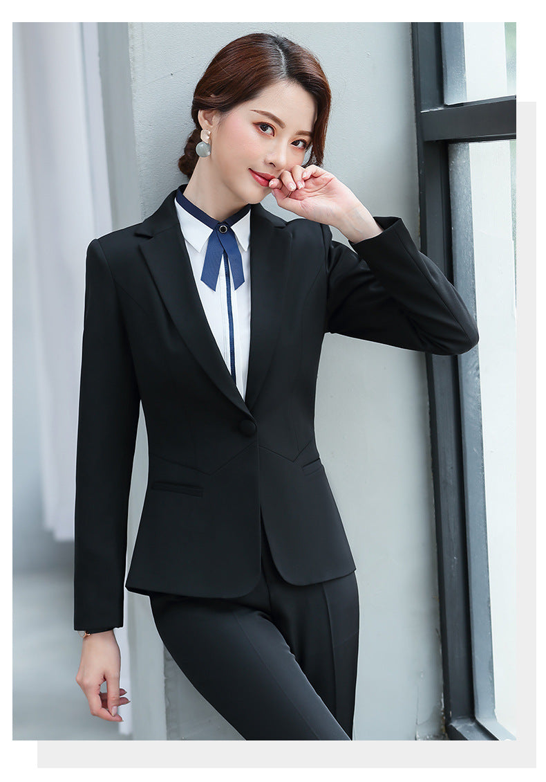 Business attire suit women's autumn and winter suit hotel front desk manager cashier waiter beautician work uniform