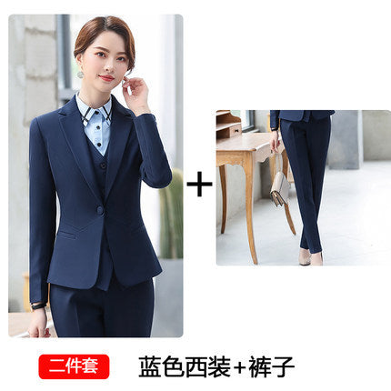 Business attire suit women's autumn and winter suit hotel front desk manager cashier waiter beautician work uniform