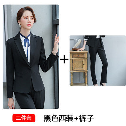 Business attire suit women's autumn and winter suit hotel front desk manager cashier waiter beautician work uniform
