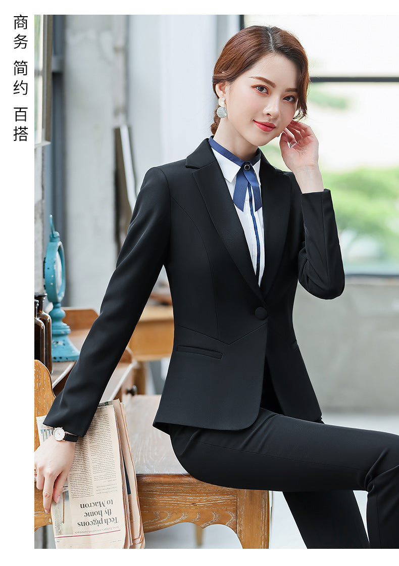 Business attire suit women's autumn and winter suit hotel front desk manager cashier waiter beautician work uniform