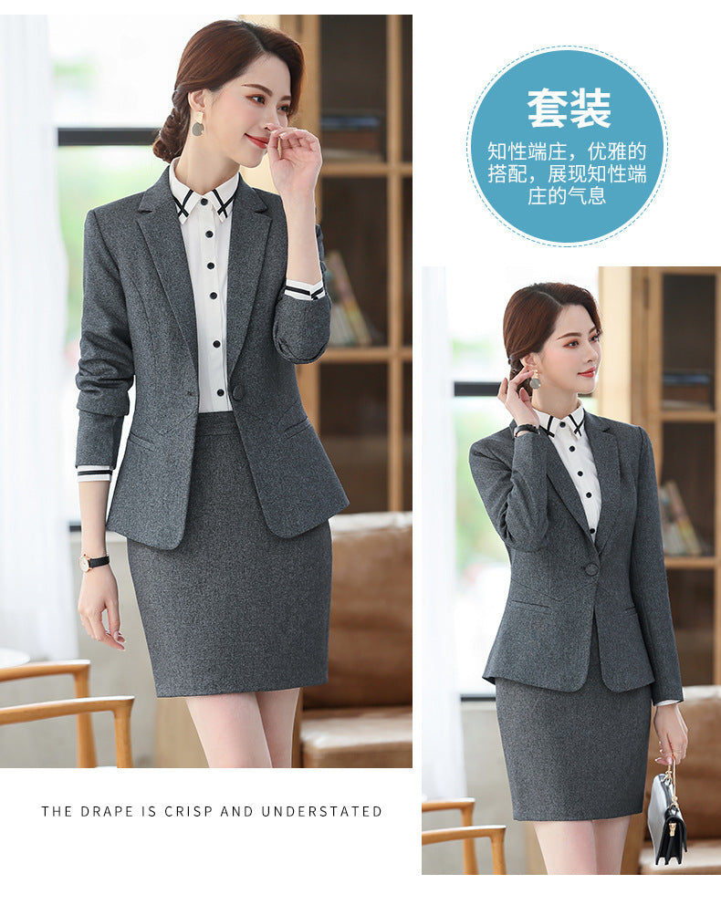 Business attire suit women's autumn and winter suit hotel front desk manager cashier waiter beautician work uniform