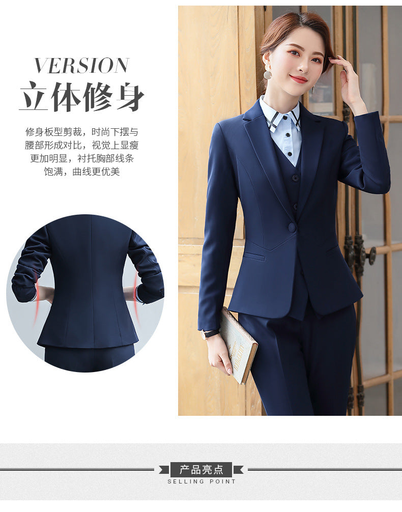 Business attire suit women's autumn and winter suit hotel front desk manager cashier waiter beautician work uniform