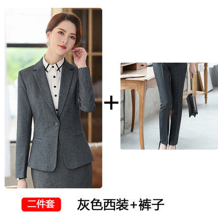 Business attire suit women's autumn and winter suit hotel front desk manager cashier waiter beautician work uniform