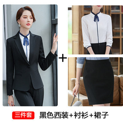 Business attire suit women's autumn and winter suit hotel front desk manager cashier waiter beautician work uniform
