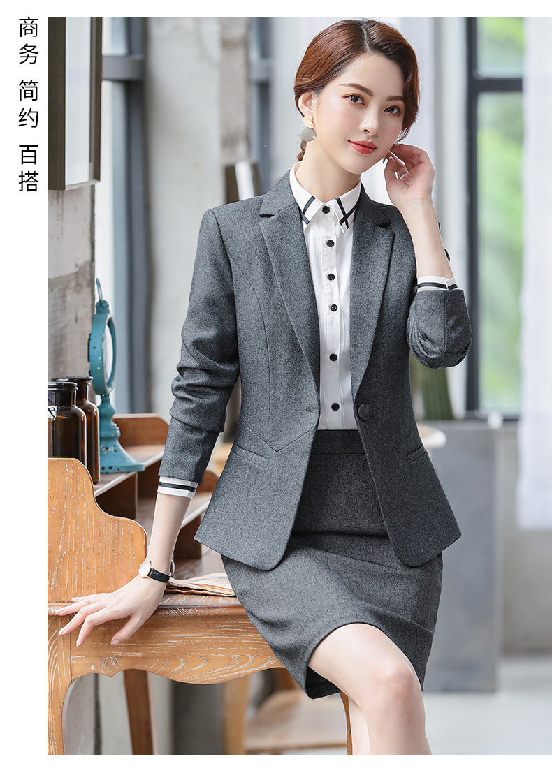 Business attire suit women's autumn and winter suit hotel front desk manager cashier waiter beautician work uniform